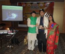 Hitesh with Dr. Newton and Dr. Lakshmi during 4th Past Life Regression Convention- Year 2014